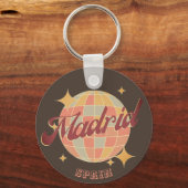 マドリードスペインディスコボールレトロヴィンテージ キーホルダー (正面)
