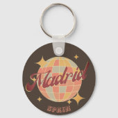 マドリードスペインディスコボールレトロヴィンテージ キーホルダー (裏面)