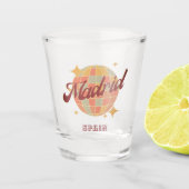 マドリードスペインディスコボールレトロヴィンテージ ショットグラス (正面)