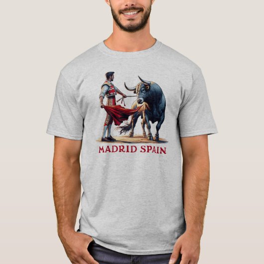 マドリードスペインブルファイティング Tシャツ (正面)
