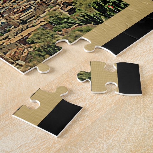 マドリードスペインヴィンテージ旅行 ジグソーパズル (側面)