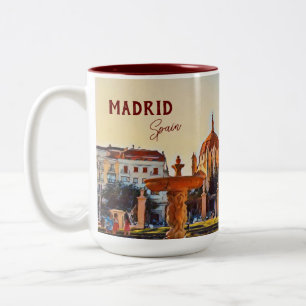 マドリードスペイン旅行風景土産 ツートーンマグカップ