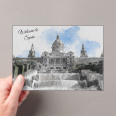 マドリードスペイン – ホリデースーベリースペインへようこそ アクリル招待状 (インサイチュ (ポータブル))