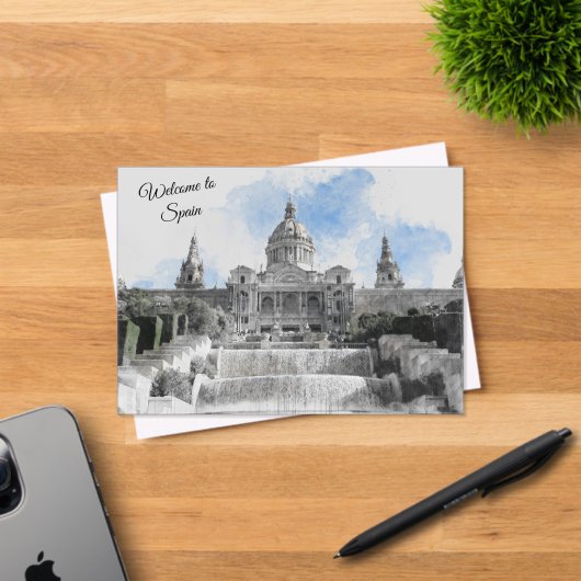 マドリードスペイン – ホリデースーベリースペインへようこそ アクリル招待状 (インサイチュ (招待状))
