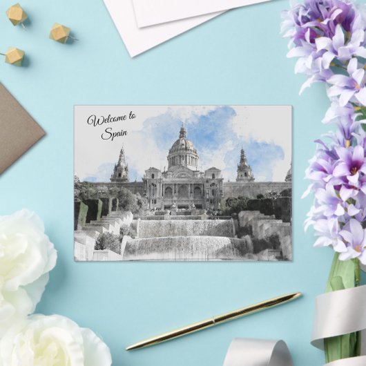 マドリードスペイン – ホリデースーベリースペインへようこそ アクリル招待状 (インサイチュ (ウェディング))