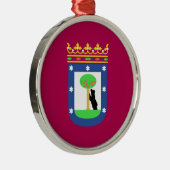 マドリードスペイン(都市)の旗 メタルオーナメント (右)