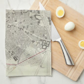マドリードスペイン(1831年)のヴィンテージの地図 キッチンタオル (四つ折り)