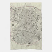 マドリードスペイン(1831年)のヴィンテージの地図 キッチンタオル (縦)