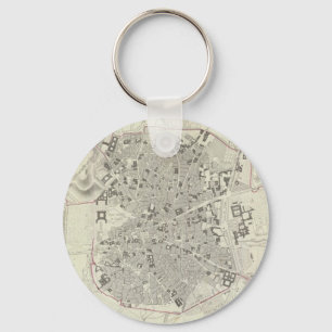 マドリードスペイン(1831年)のヴィンテージの地図 キーホルダー