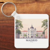 マドリードスペイ王室のンパレスパステルトラベルデザイン キーホルダー (正面)