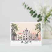 マドリードスペイ王室のンパレスパステルトラベルデザイン ポストカード (スタンド正面)