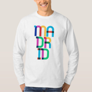 マドリードポップ・アートのスペイン文字 Tシャツ