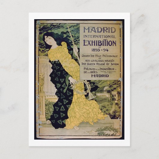 マドリード出展作品の国際的広告 ポストカード (正面)