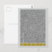 マドリード地図 ポストカード (正面/裏面)