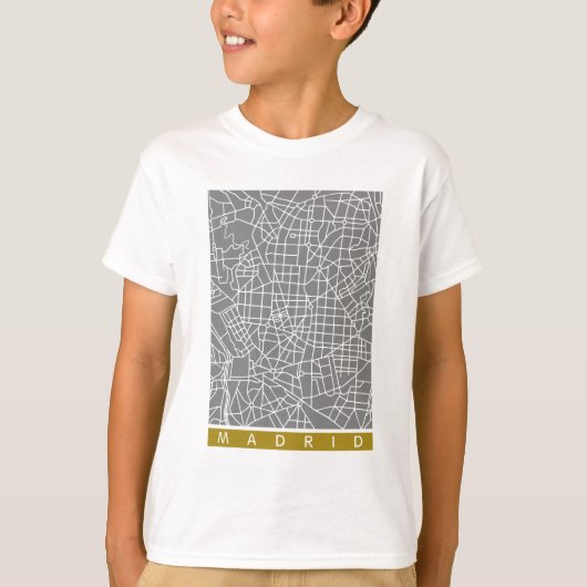 マドリード地図 Tシャツ (正面)