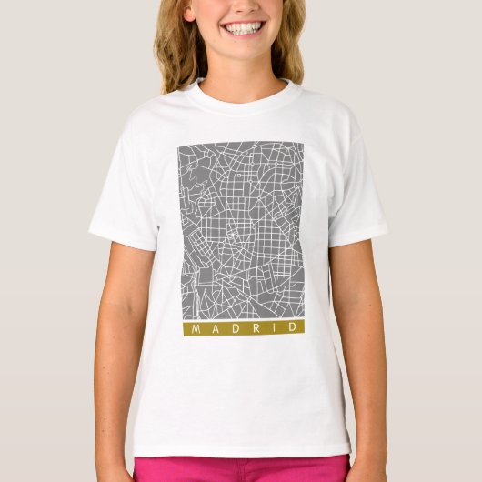 マドリード地図 Tシャツ (正面)