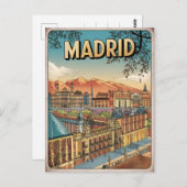 マドリード市スペインのヴィンテージ旅行お土産、ギフト ポストカード (正面/裏面)