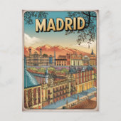 マドリード市スペインのヴィンテージ旅行お土産、ギフト ポストカード (正面)