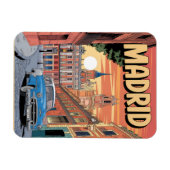 マドリード市スペイン，ヴィンテージ旅行のお土産，贈り物 マグネット (横)