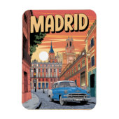 マドリード市スペイン，ヴィンテージ旅行のお土産，贈り物 マグネット (縦)