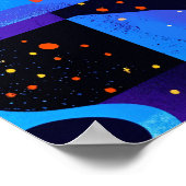 マドリード幾何鮮やか夜 – アーバンはっきりした ポスター (角)