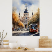 マドリード水彩画 ポスター (キッチン)