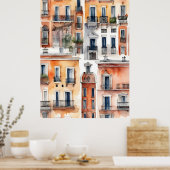 マドリード水彩画 ポスター (キッチン)