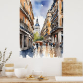 マドリード水彩画 ポスター (キッチン)