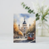 マドリード水彩画 ポストカード (スタンド正面)