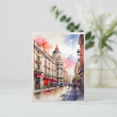 マドリード水彩画 ポストカード (スタンド正面)