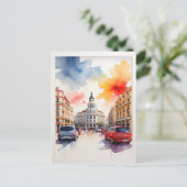 マドリード水彩画 ポストカード (スタンド正面)