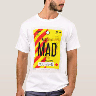 マドリード空港の手荷物ポスターTシャツ Tシャツ