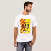 マドリード空港の手荷物ポスターTシャツ Tシャツ (正面フル)