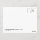 マドリード自治大学 ポストカード (裏面)