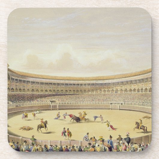 マドリード1865年の広場de Toros (色のlitho) コースター (正面)