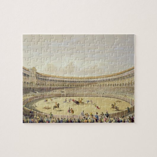 マドリード1865年の広場de Toros (色のlitho) ジグソーパズル (横)