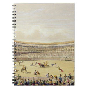 マドリード1865年の広場de Toros (色のlitho) ノートブック