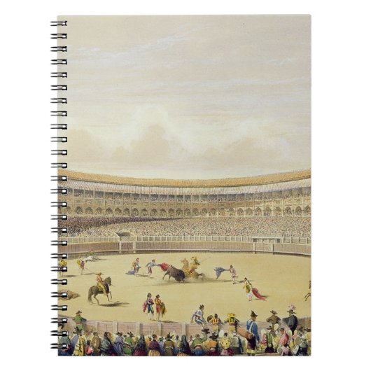 マドリード1865年の広場de Toros (色のlitho) ノートブック (正面)
