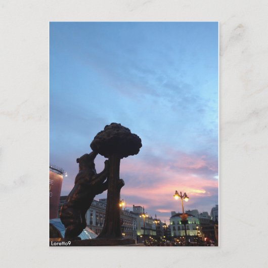 マドリード – エルオッソイエルマドロニョ ポストカード (正面)