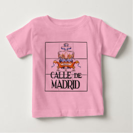 マドリード・カレル・デ・マドリード通り標識 ベビーTシャツ