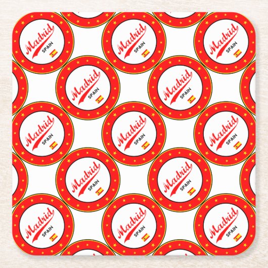 マドリード スクエアペーパーコースター (正面)