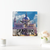 マドリード スクエア壁時計 (ホーム)