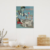 マドリード，スペインのヴィンテージ旅行ポスター ポスター (キッチン)