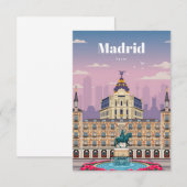 マドリード・スペインへの旅行アート エンクロージャーカード (正面/裏面)