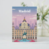 マドリード・スペインへの旅行アート エンクロージャーカード (スタンド正面)