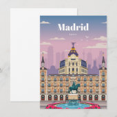 マドリード・スペインへの旅行アート サンキューカード (正面/裏面)