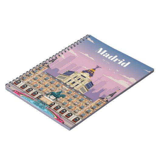 マドリード・スペインへの旅行アート ノートブック (左側)