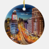 マドリード、スペイン風光明媚な写真 セラミックオーナメント (裏面)