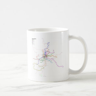 マドリード(スペイン)の地下鉄の地図 コーヒーマグカップ