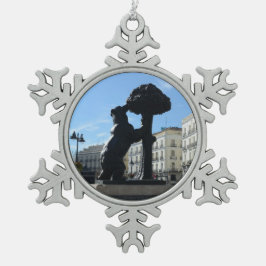 マドリード、スペイン スノーフレークピューターオーナメント